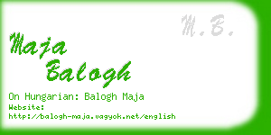 maja balogh business card